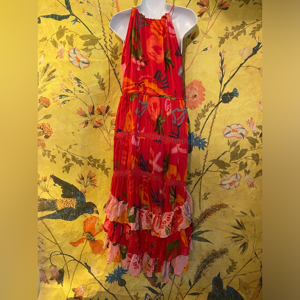 Farm Rio

Mixed Fruits Ocean Tiered Midi-Dress - Picture 12 of 13